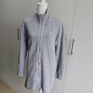 lululemon athletica Heather Light Gray Teddy Full-Zip Jacket